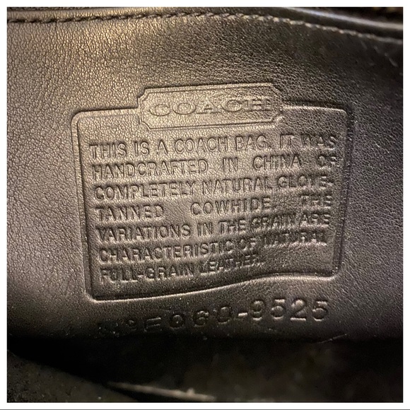 Black Leather Vintage, Coach stewardess bag - Picture 6 of 12
